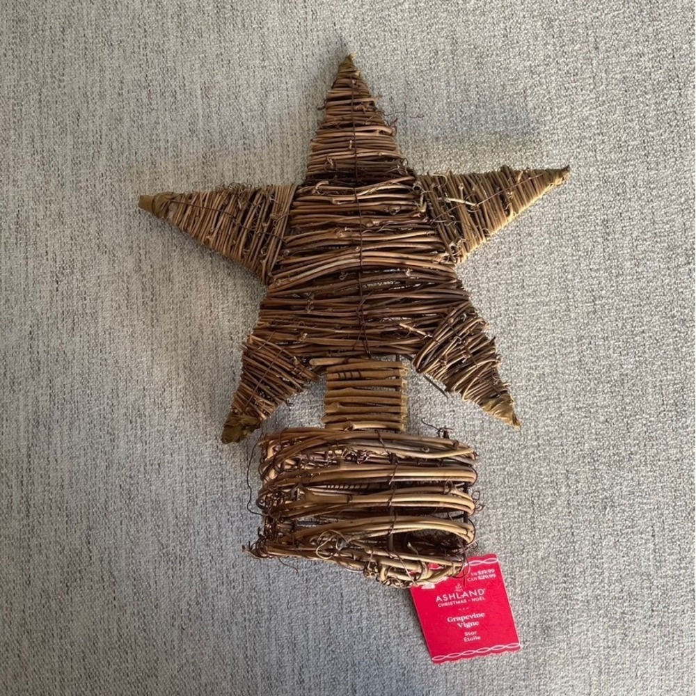 Ashland Rustic Natural Woven Christmas Holiday Decor‎ Star Tabletop Brown